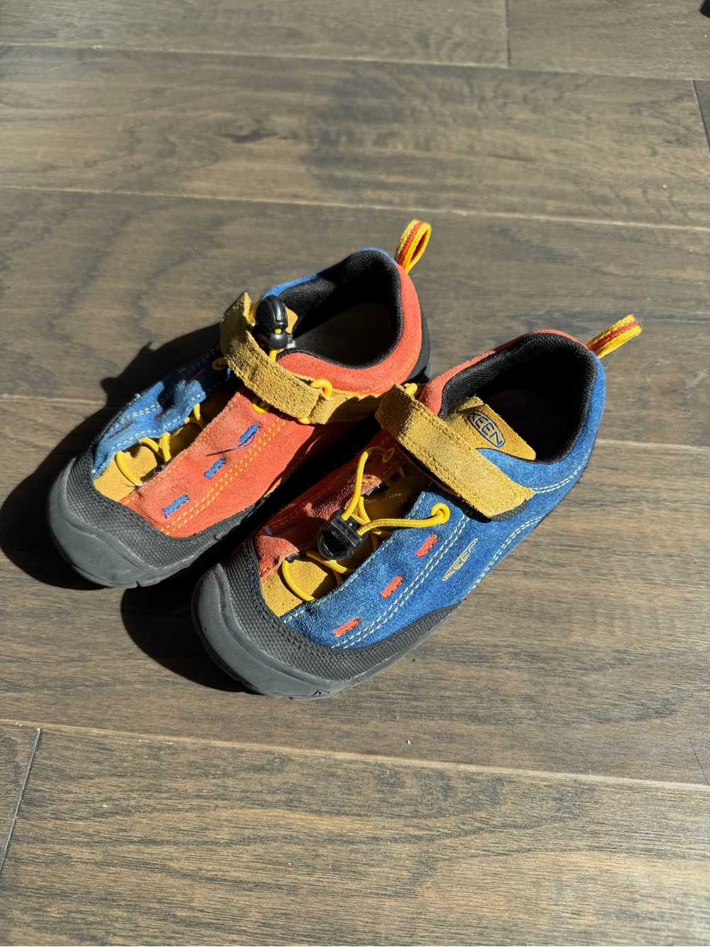 KEEN LITTLE KIDS JASPER II SNEAKER SURF/ORANGE/BLUE